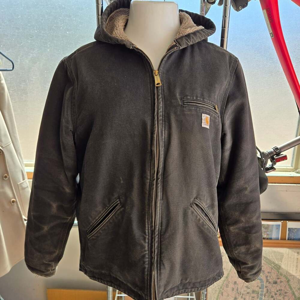 Carhartt Sandstone Sherpa-Lined Sierra Jacket Size M (8/10) Black